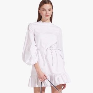 STAUD Long Sleeve Carolina Dress White BNWT Size 10